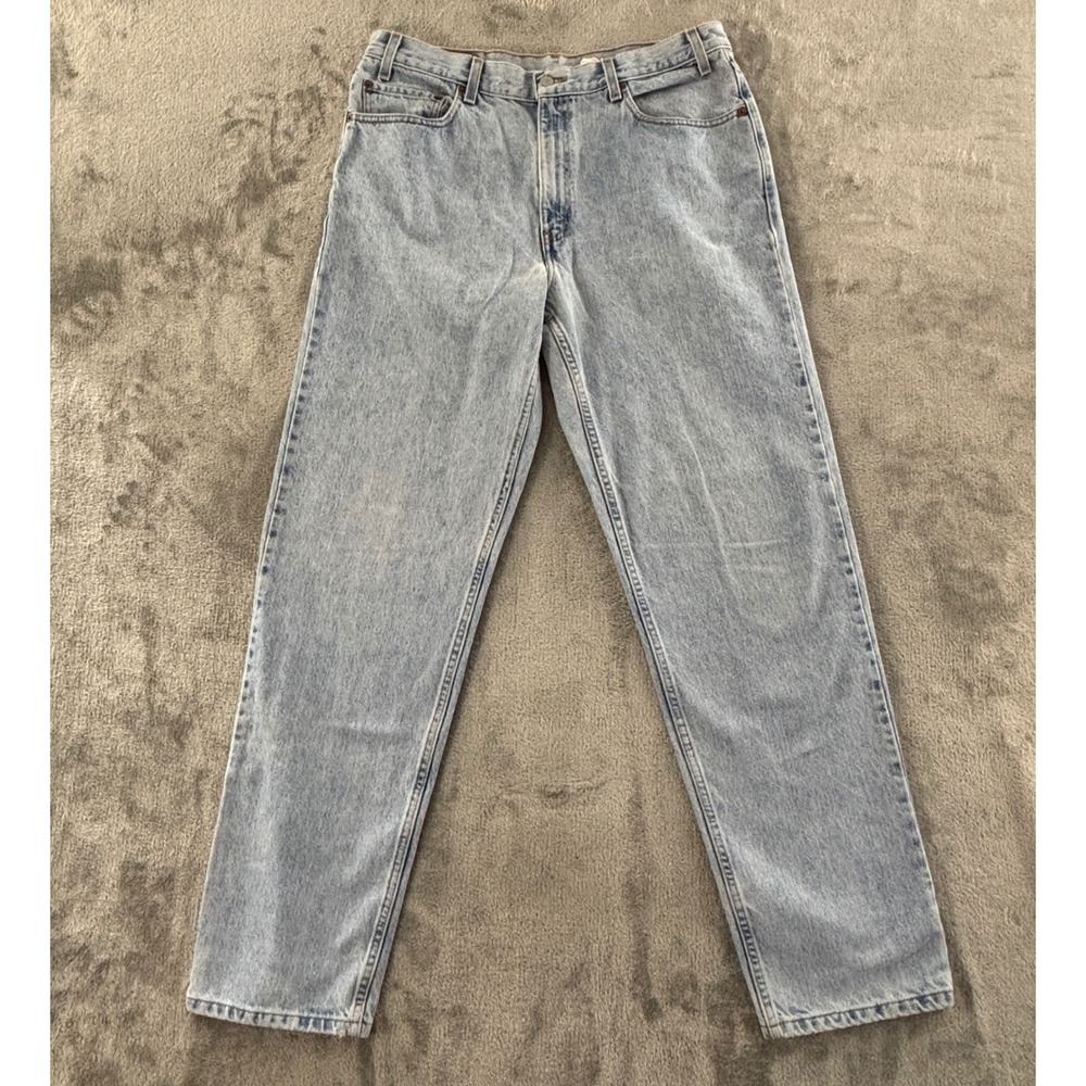 Vintage Levis 550 Relaxed Fit Straight Leg Jeans Mens 36x34 Light Wash Denim Y2K